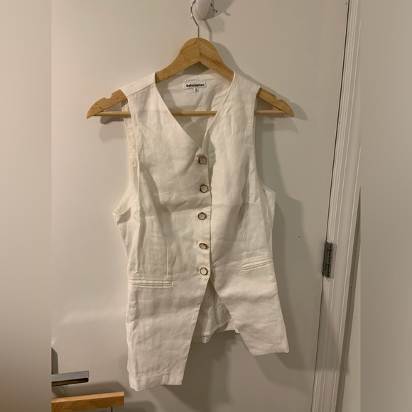 Reformation Aspen linen vest - size 2 - Picture 8 of 9